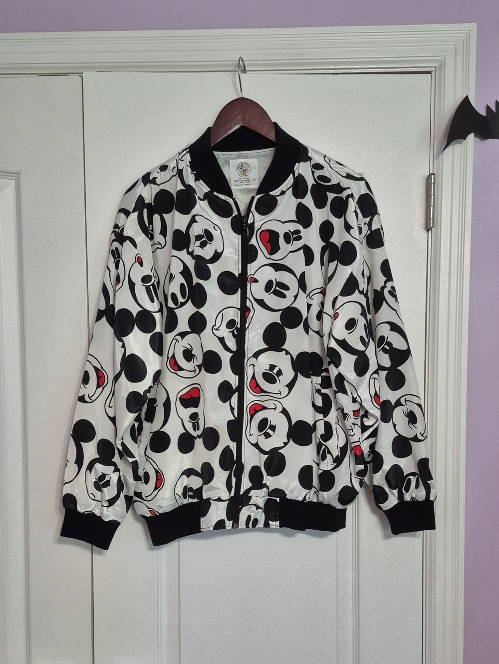 DISNEY MICKEY & CO. Vintage Black & White Mickey Mouse Windbreaker